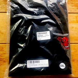 Brand new still in original packaging, black riot society t shirt. Size XXL